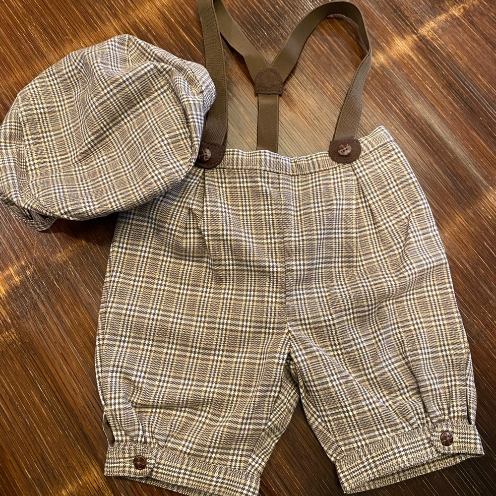 NWT Janie and Jack Layette suspenders set!